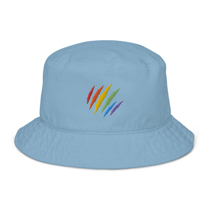 Organic Bucket Hat: Rainbow Mark