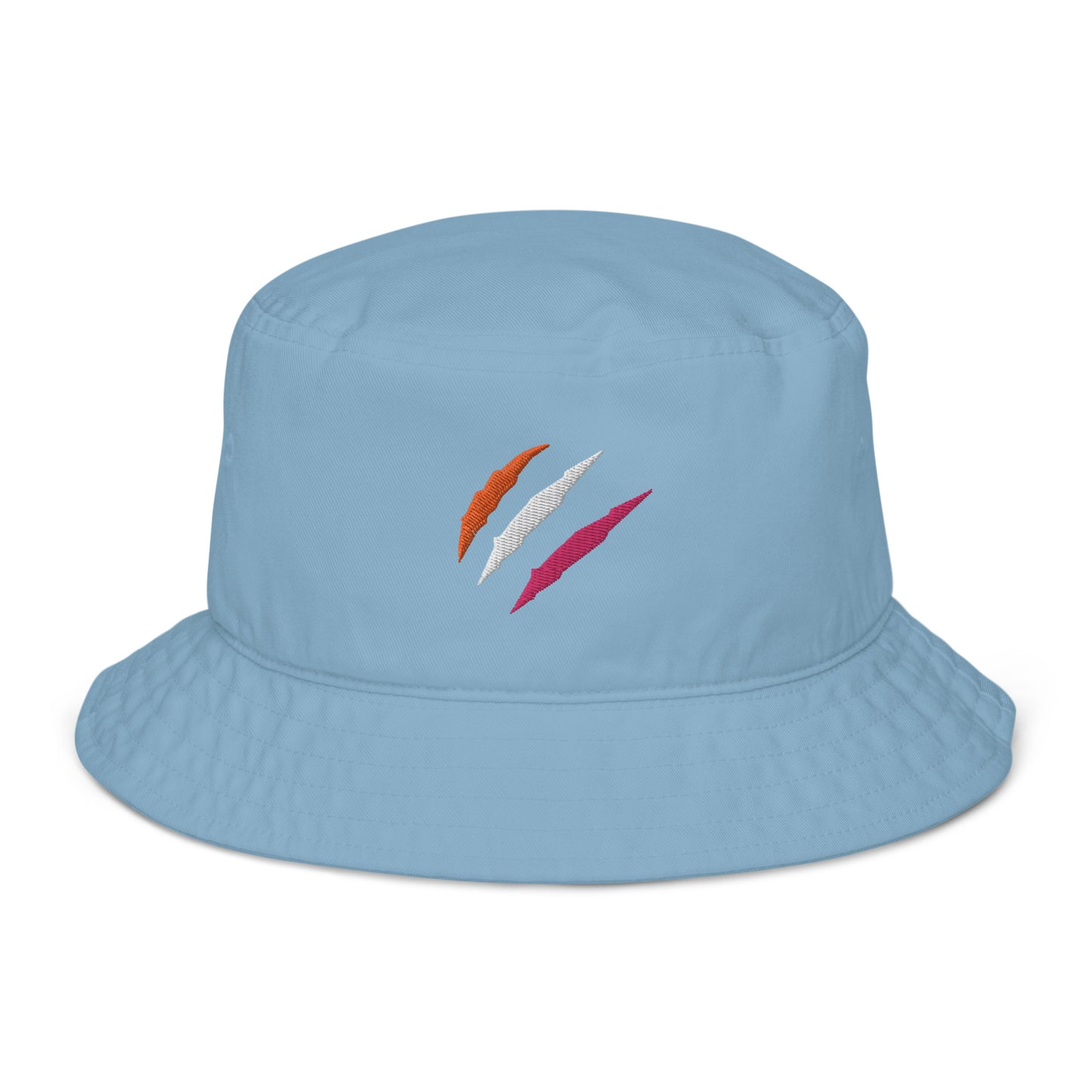 Organic Bucket Hat: Lesbian Pride Mark