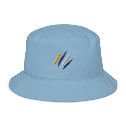 Organic Bucket Hat: Non-Binary Pride Mark