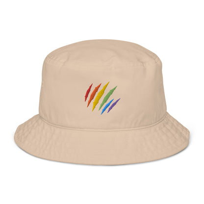 Organic Bucket Hat: Rainbow Mark