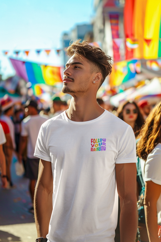 Organic Cotton T-shirt: Follow Your Rainbow