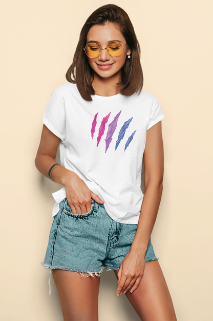 T-shirt en coton biologique : imprimé marque bisexuelle