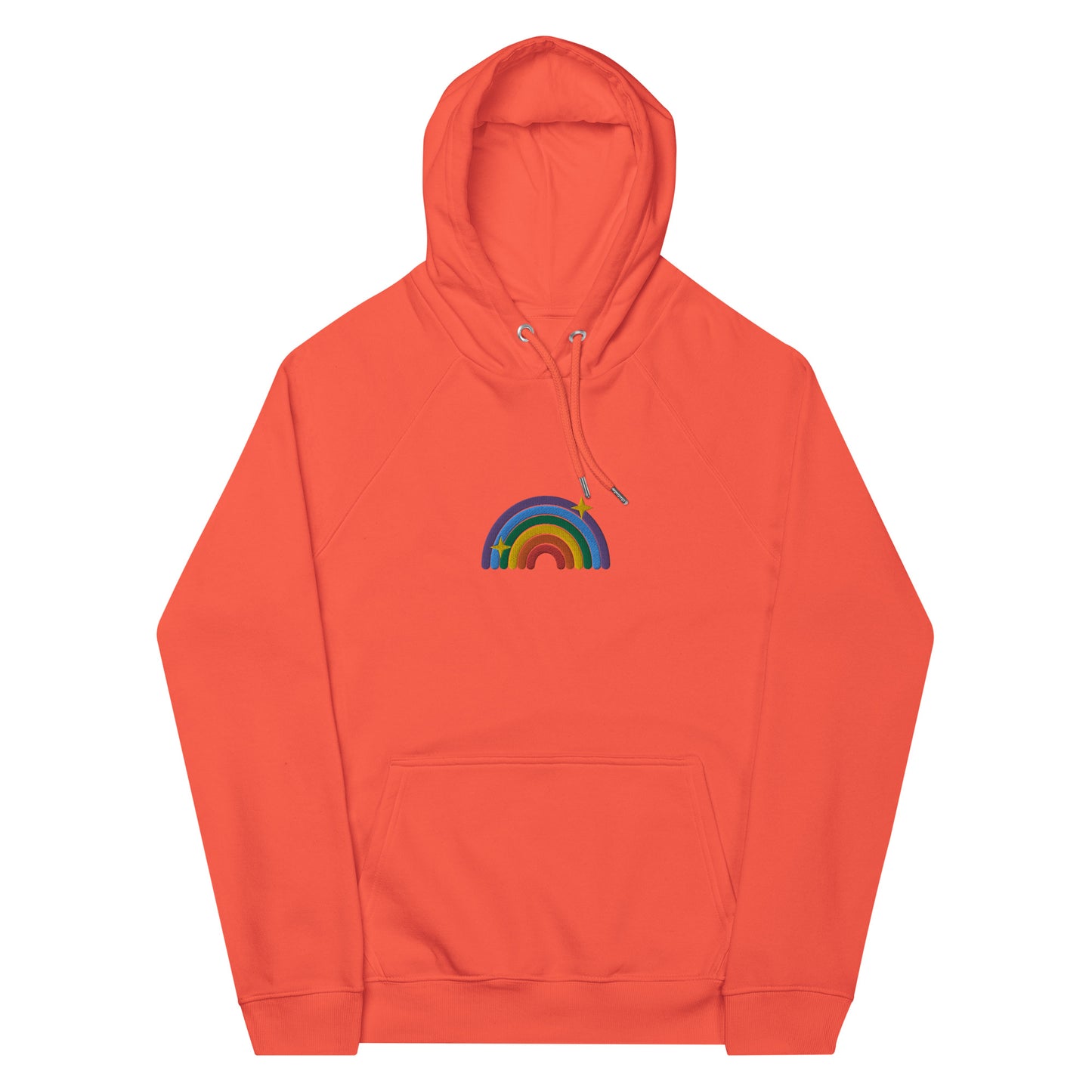 Eco Raglan Hoodie: Queer Rainbow