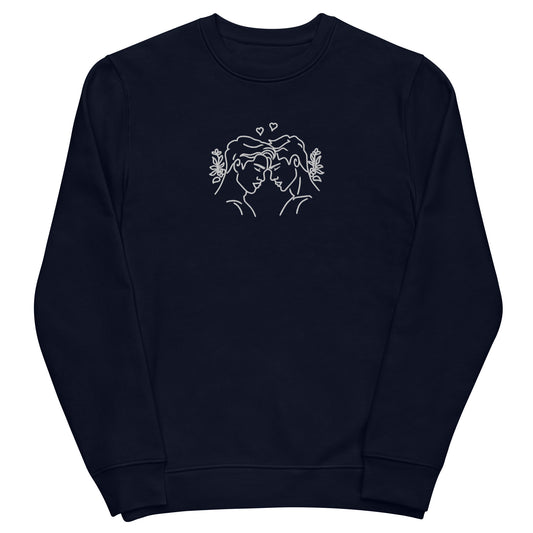 Eco Sweatshirt: Heart Stopper Embroidery
