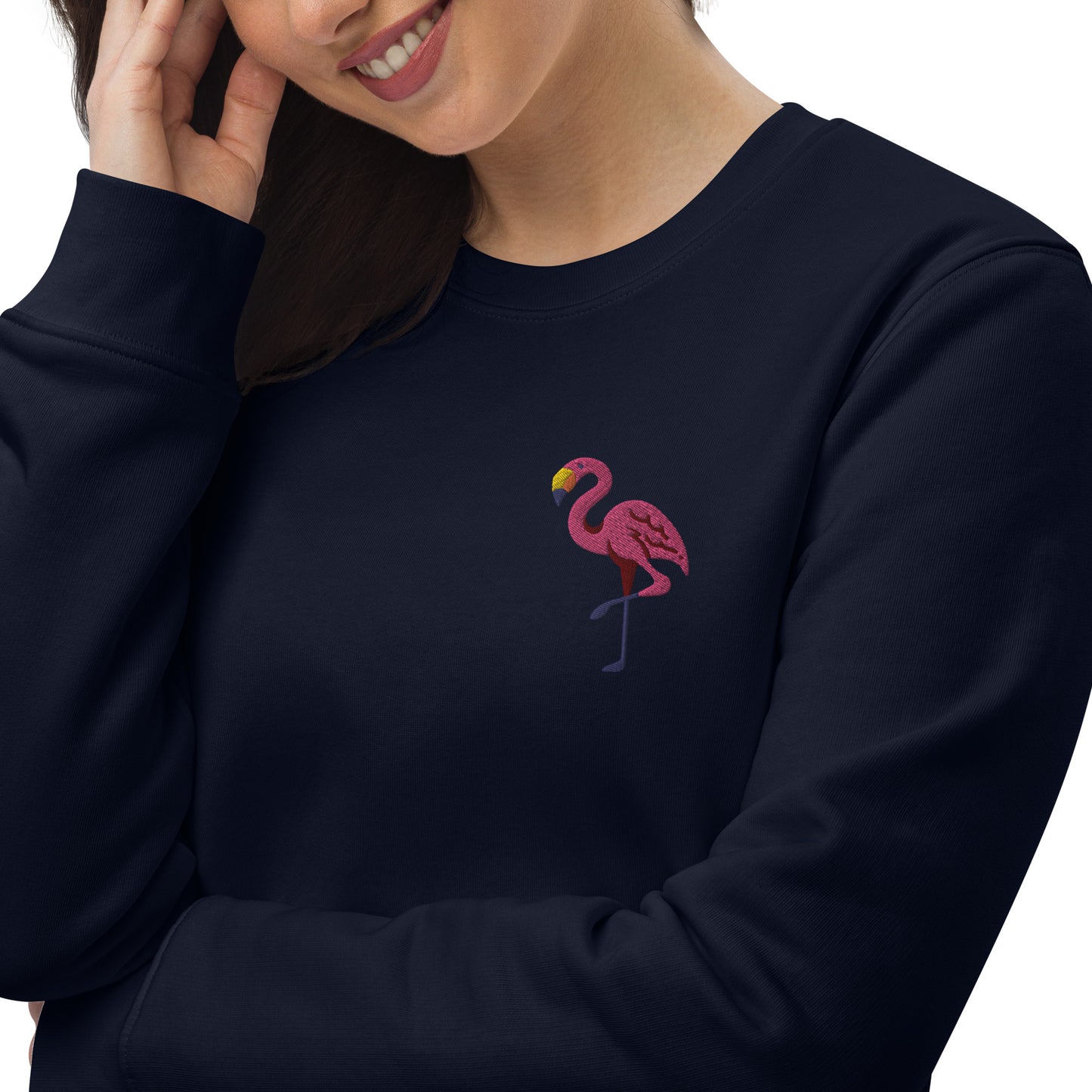 Eco sweatshirt: Pink flamingo