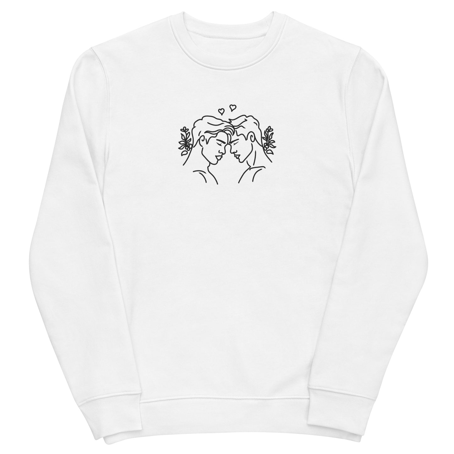 Eco Sweatshirt: Heart Stopper Embroidery
