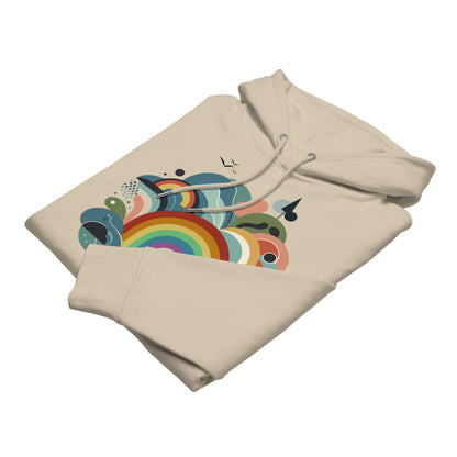 Eco Hoodie: Abstract Rainbow