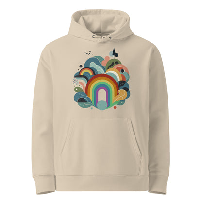 Eco Hoodie: Abstract Rainbow