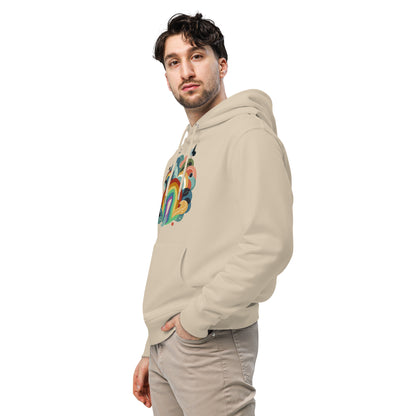 Eco Hoodie: Abstract Rainbow