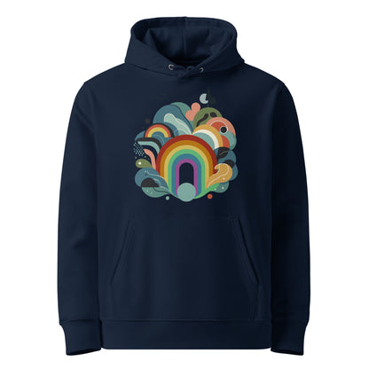 Eco Hoodie: Abstract Rainbow