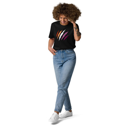 Organic Cotton T-shirt: Lesbian Mark Print