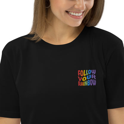 T-shirt en coton bio : Suivez votre arc-en-ciel