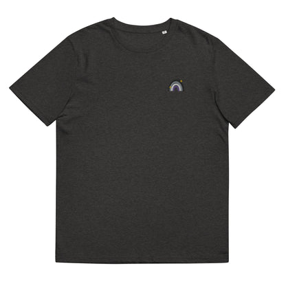 Organic Cotton T-shirt: Asexual Rainbow Embroidery