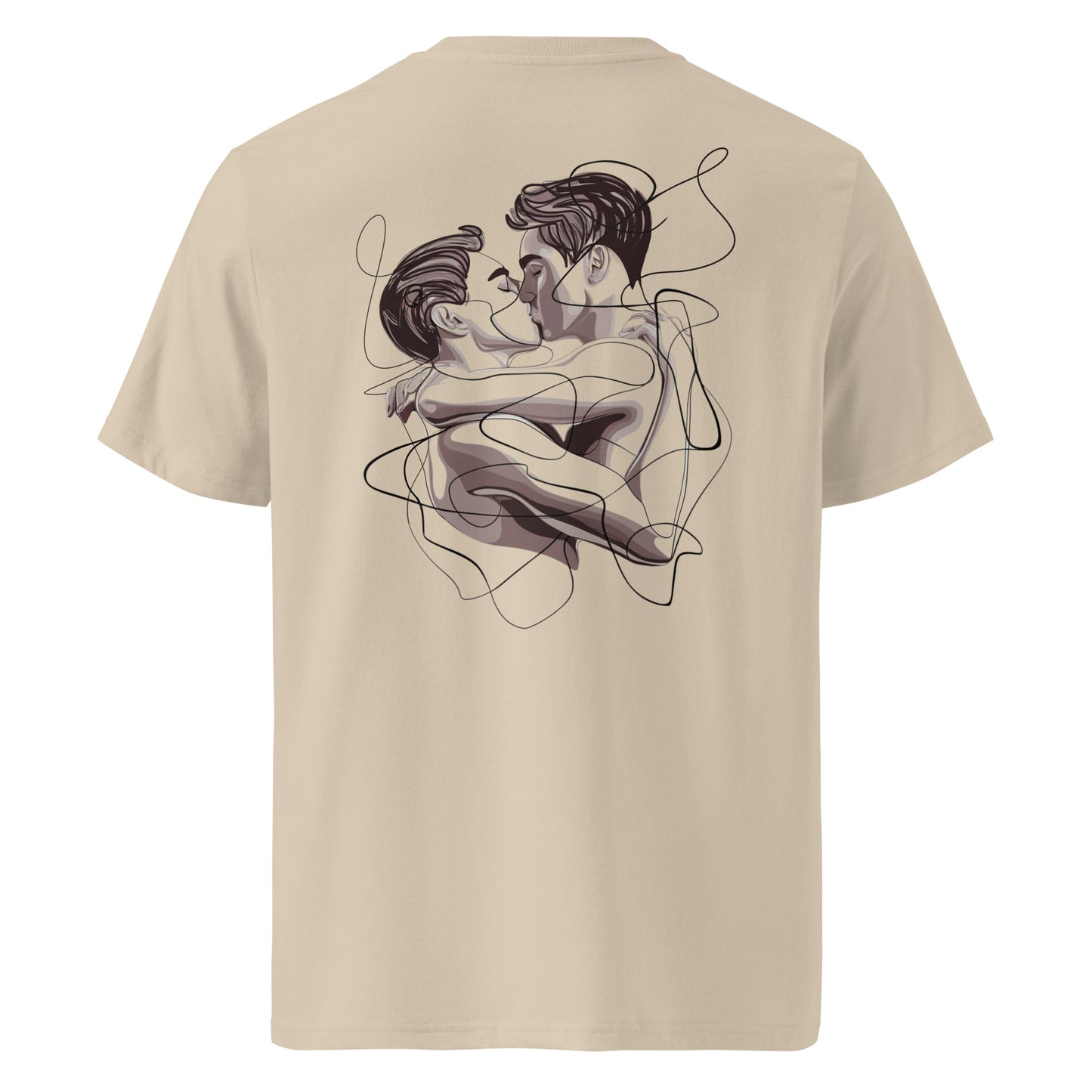 Organic Cotton T-shirt: Embrace Line Art