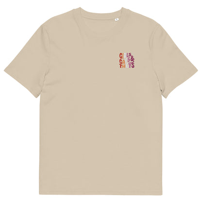 Organic Cotton T-shirt: Girls Gays & Theys (Lesbian Colors)