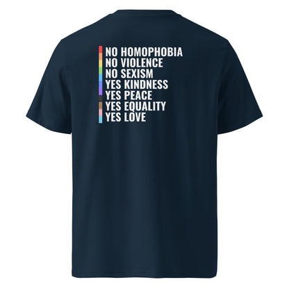 Organic Cotton T-shirt: No Homophobia