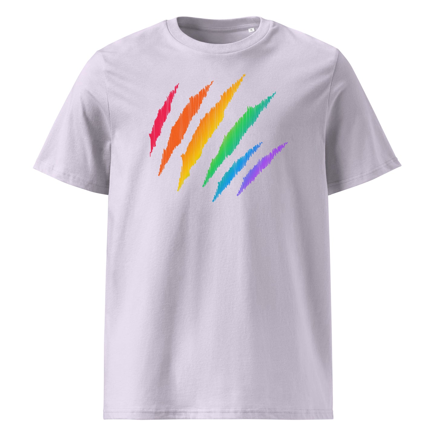 T-shirt en coton biologique imprimé : Rainbow Pride Mark