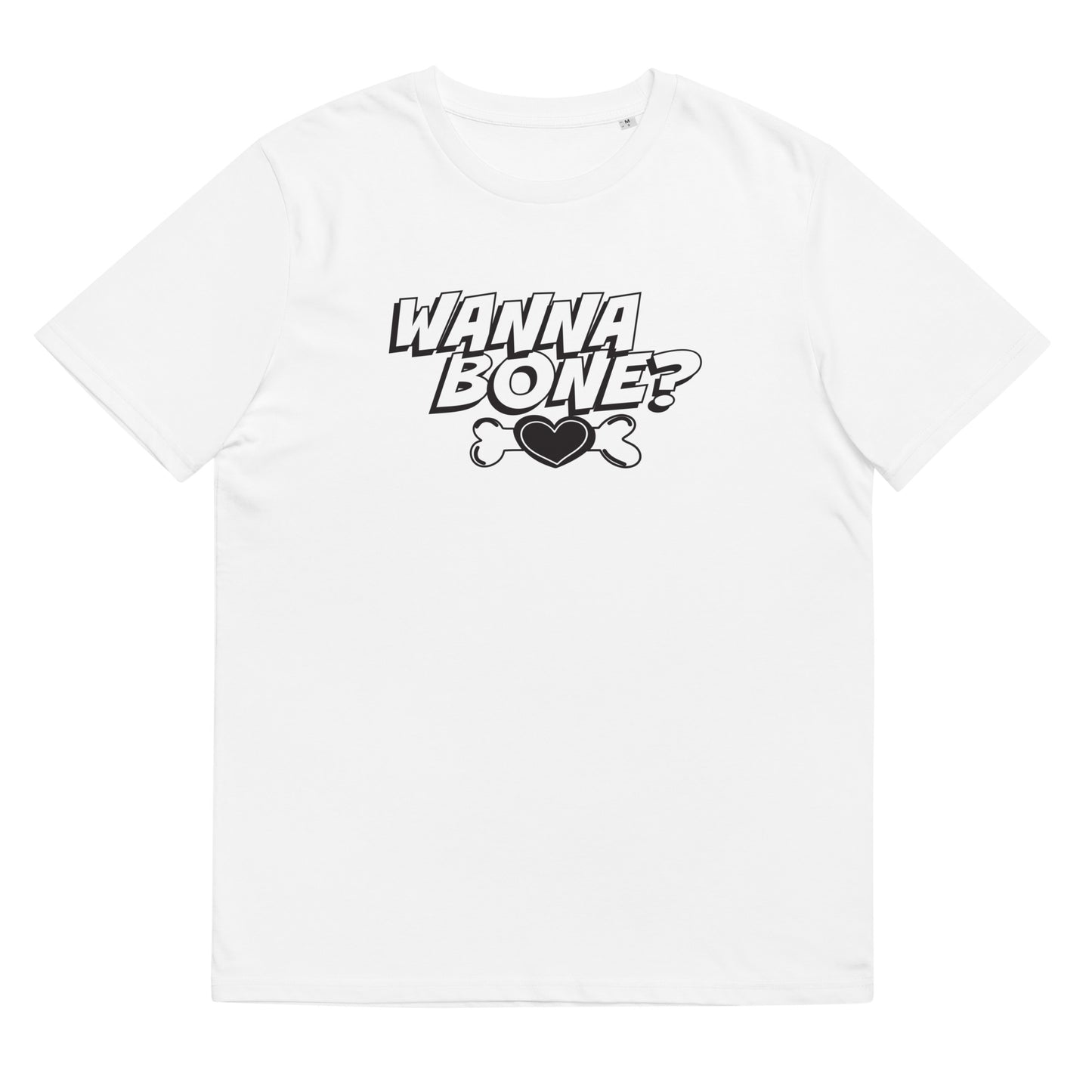 Organic Cotton T-shirt: Wanna Bone? Graphic Print