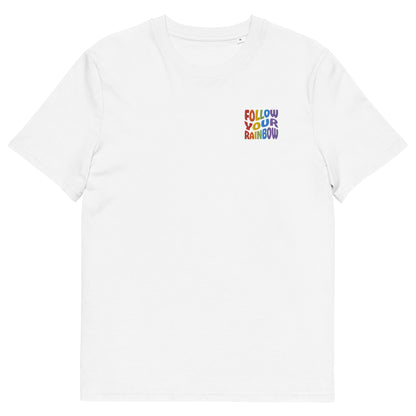 T-shirt en coton bio : Suivez votre arc-en-ciel