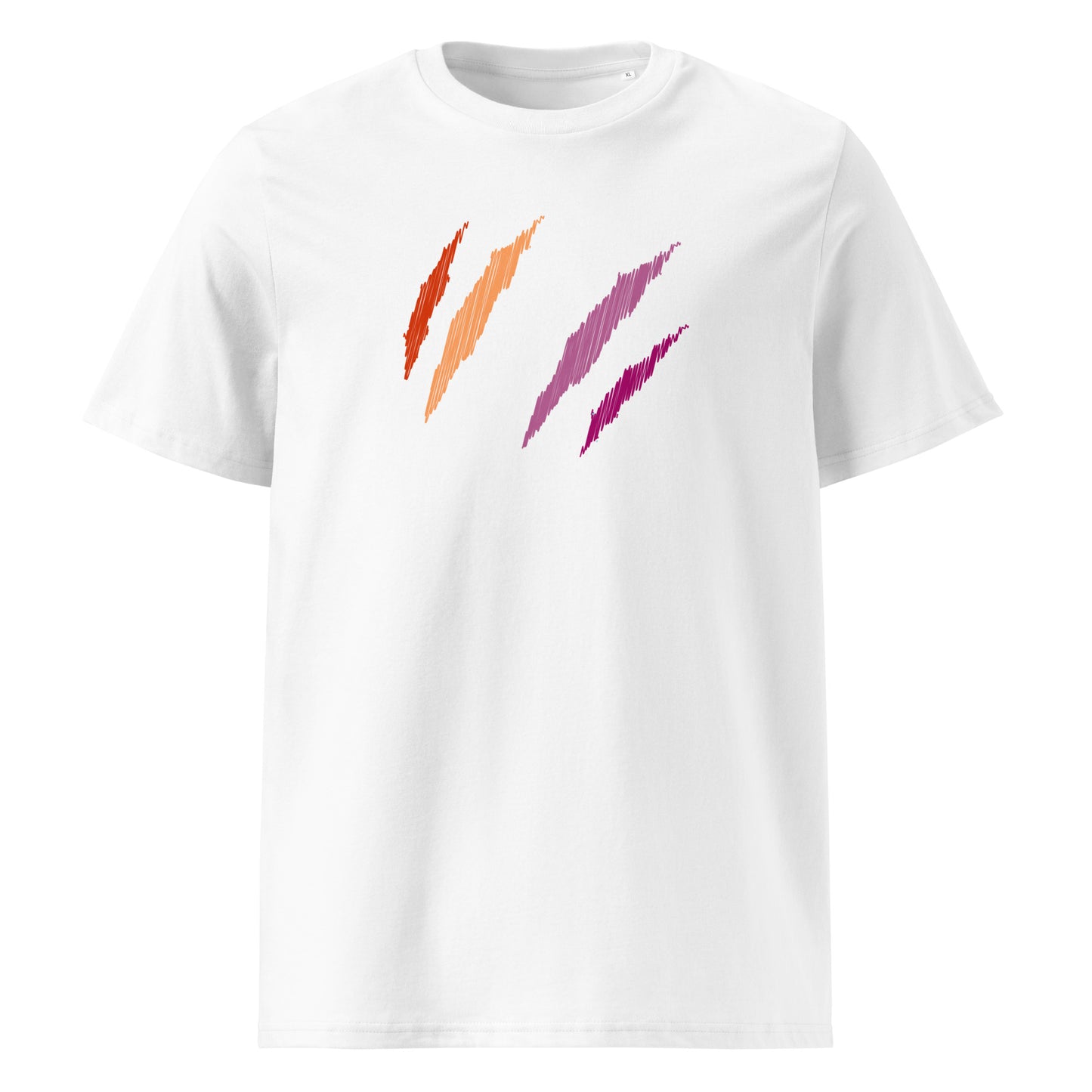 Organic Cotton T-shirt: Lesbian Mark Print