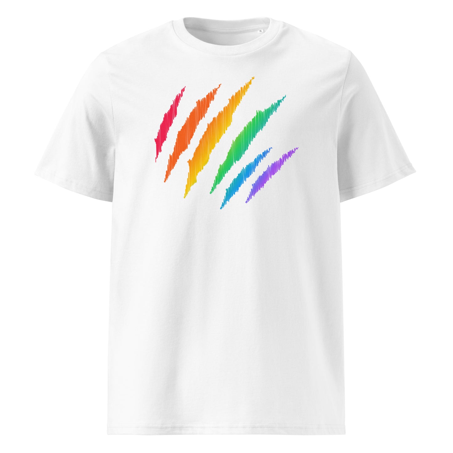 Organic Cotton T-shirt Print: Rainbow Pride Mark