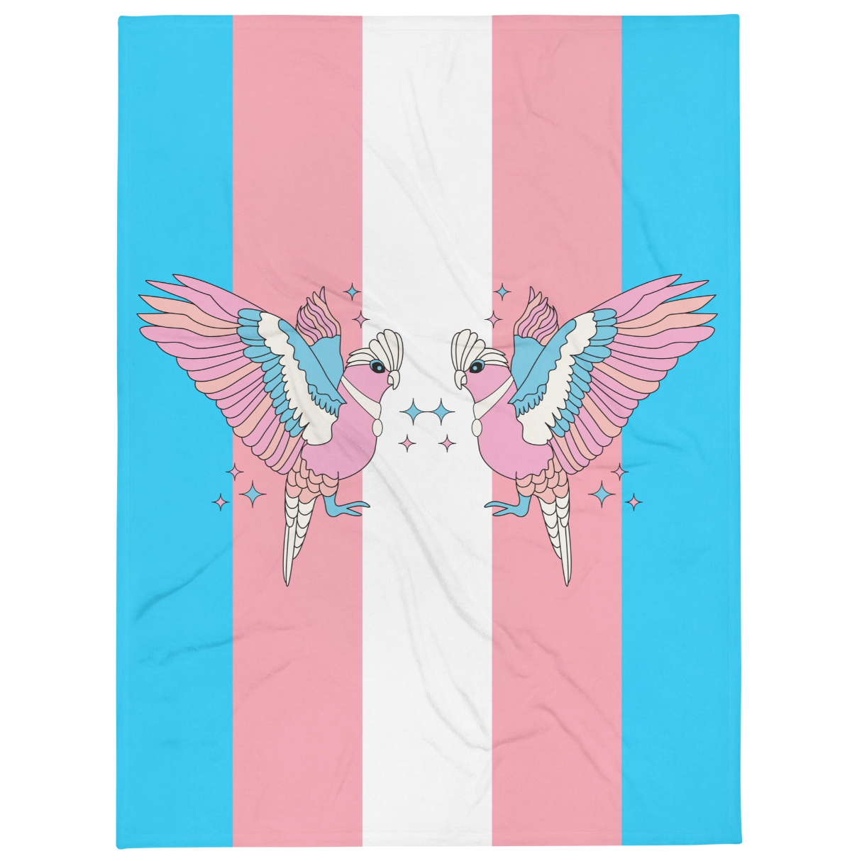 Trans Pride Throw Blanket: Wings