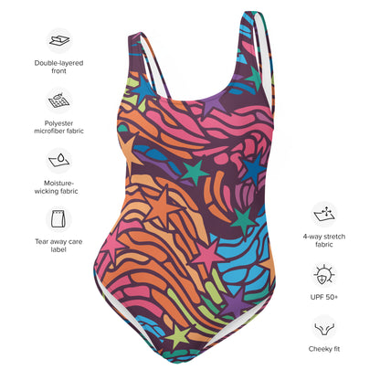 Nager en couleur : maillot de bain une pièce